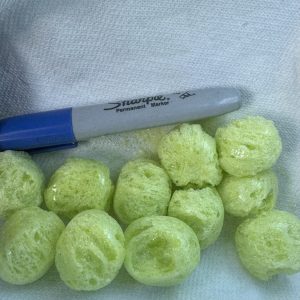 Freeze dried Candy Green Colored Balls